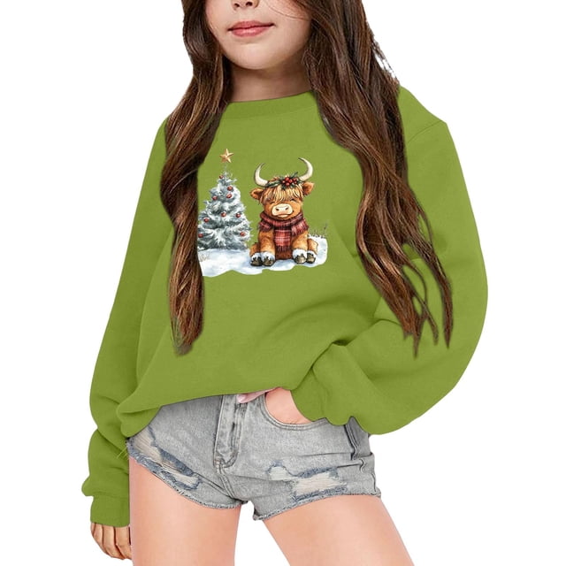 Chandails à Capuchon pour Tout-Petits Filles Imprimé Graphique Lettres Pulls Tops Manches Longues Décontracté Doux Chandail Tops Fille Bébé Chandail à Capuchon Chandails à Capuchon pour Adolescentes Roses Bébé Garçon 18 Mois 4t Chandail Chandail à Capuchon Wa Vert 2-3 Ans