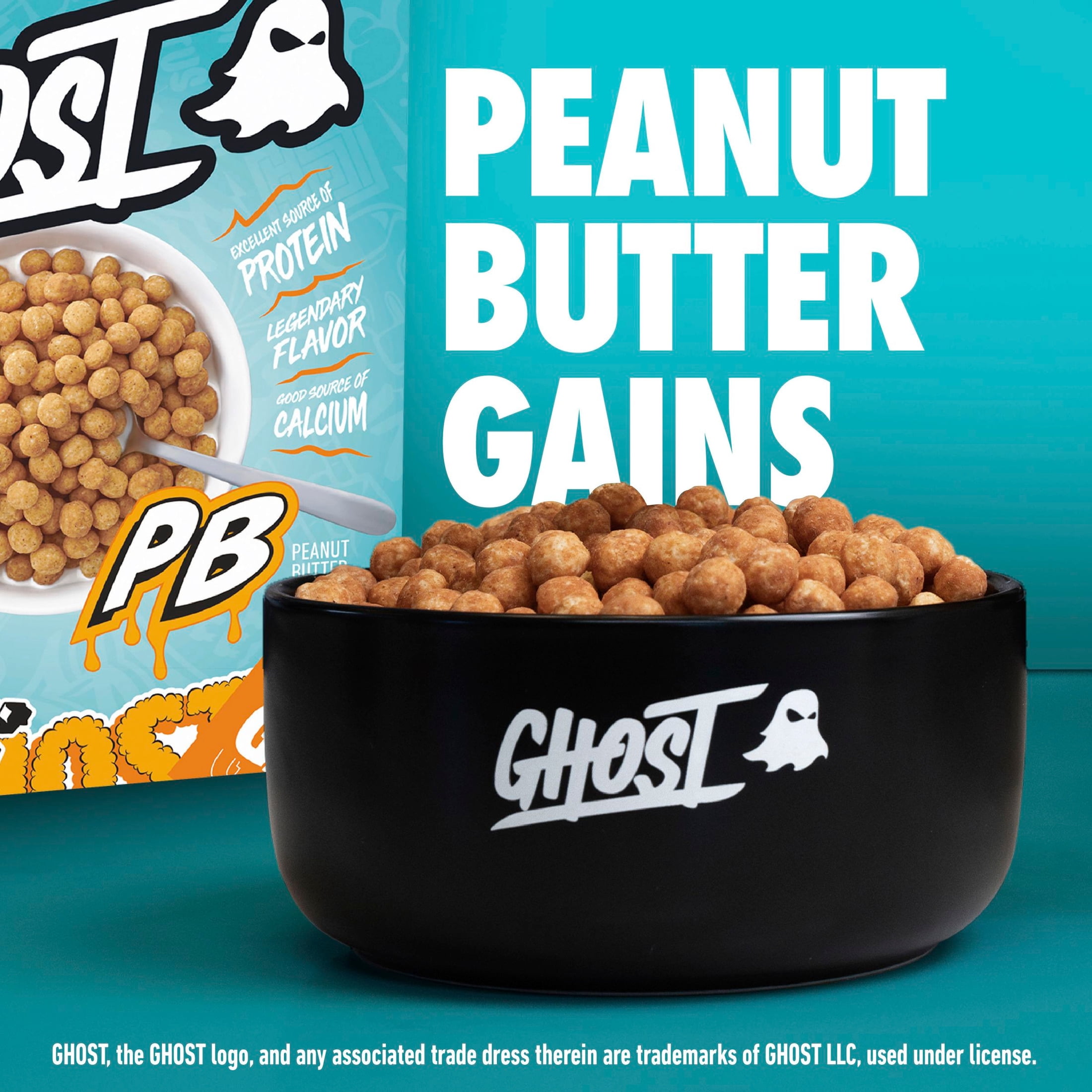 GHOST PROTEIN CEREAL, PEANUT BUTTER Flavor, 18G Protein, 10.8 oz