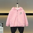 thumbnail image 2 of Eltusu Toddler Girls Jackets, Hooded Windproof Waterproof Zip up Outerwear with Pockets Pink Size 2-3 T, 2 of 5