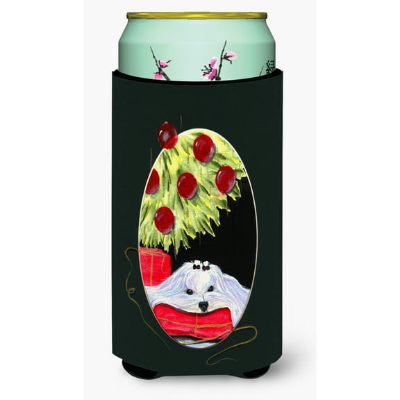 Caroline's Treasures SS8069TBC Christmas Tree with Maltese Tall Boy Hugger, Tall Boy, multicolor