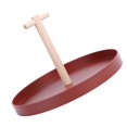 thumbnail image 3 of Lap Tray With Handles Simple Storage Tray Wooden Desk Tray For Home Furnishing Gift Family Friends Red 25x25cm 1Pack, 3 of 3