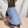 thumbnail image 4 of Soft Texture Pet T-shirt Stripe Printing, Close-fitting, Two-Leg Adorable Sleeveless - Breathable Dog Pajamas Small Thin Puppy Outfit for Outdoor, 4 of 8