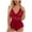 Burgundy, variant on Sexy Lingerie Bodysuit for Women 2025 Lace Bowknot Temptation Babydoll Underwear Sleepwear Jumpsuit Pajamas Black