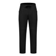 thumbnail image 4 of ZQUUVOU Mens Slim Jogger Pants Solid Drawstring Sweatpants Breathable Fitness Sports Jogging Pants Full Length Pants Black, 4 of 8