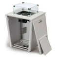 thumbnail image 3 of LeisureMod Chelsea 32" Propane Gas Fire Pit Table, White Steel CSA-Certified Outdoor Firepit with Tempered Glass Wind Guard & Lid – Patio Heater for Backyard or Garden, 3 of 9