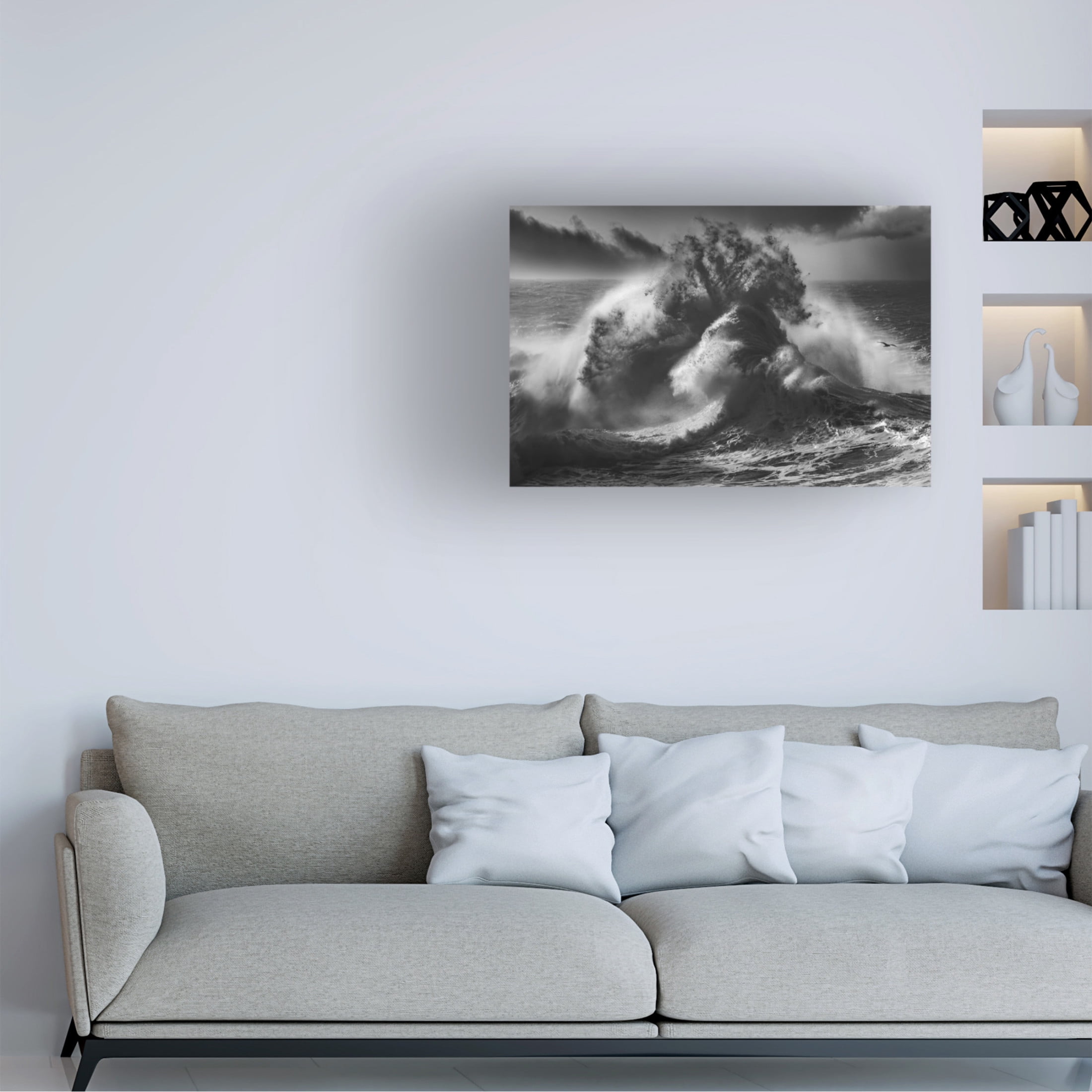 Canvas Wall Art - Paolo Lazzarotti 'Poseidon Majesty ' Wall Art for Living Room, Bedroom, or Office Décor by Trademark Fine Art - 47 x 30 Inches