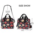 thumbnail image 3 of Lunch Bag Portable Crossbody Meal Bag Cooler Bag Insulated Lunch Bag Food Bag Handheld & Crossbody Design Red Rose Cartoon, 3 of 6