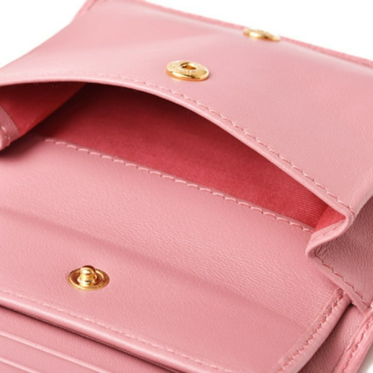 PRADA Prada card case 1MC122 VITELLO MOVE I calf leather PEONIA pink series  gold metal fittings business holder