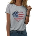 thumbnail image 2 of Duqingm 250 Anniversary Usa Shirt 250th Anniversary USA Shirt Womens 250 Years Semiquincentennial V Neck T-Shirt American Flag Graphic Tee Casual Top Grey,XL, 2 of 5