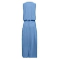thumbnail image 5 of Baqcunre Women's Summer Sleeveless Round Neck Maxi Dresses Solid Color fork Opening Dress Long Dresses for Women Womens Dresses Casual Dresses for Women Holiday Dresses for Women,Blue,Size XXL, 5 of 5