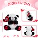 thumbnail image 4 of Peluche con forma de panda HollyHome, 25 cm, con globo de amor, 4 of 9