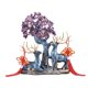 thumbnail image 1 of Árbol de la fortuna de cristal con adorno de ciervo for la entrada de la sala de estar y el enfriador de vino., 1 of 3
