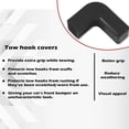 thumbnail image 3 of For Jeep Wrangler JK JL Gladiator JT 07-23 2 Pack Black Bumper Tow Hook Covers, 3 of 9