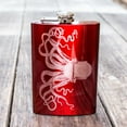thumbnail image 2 of 8oz RED Steampunk Octopus Flask L1, 2 of 3