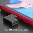 thumbnail image 2 of Kuymtek 2 adaptadores USB tipo C macho a USB C hembra en ángulo izquierdo y derecho de 90 grados. Kuymtek Componentes de la computadora, 2 of 8