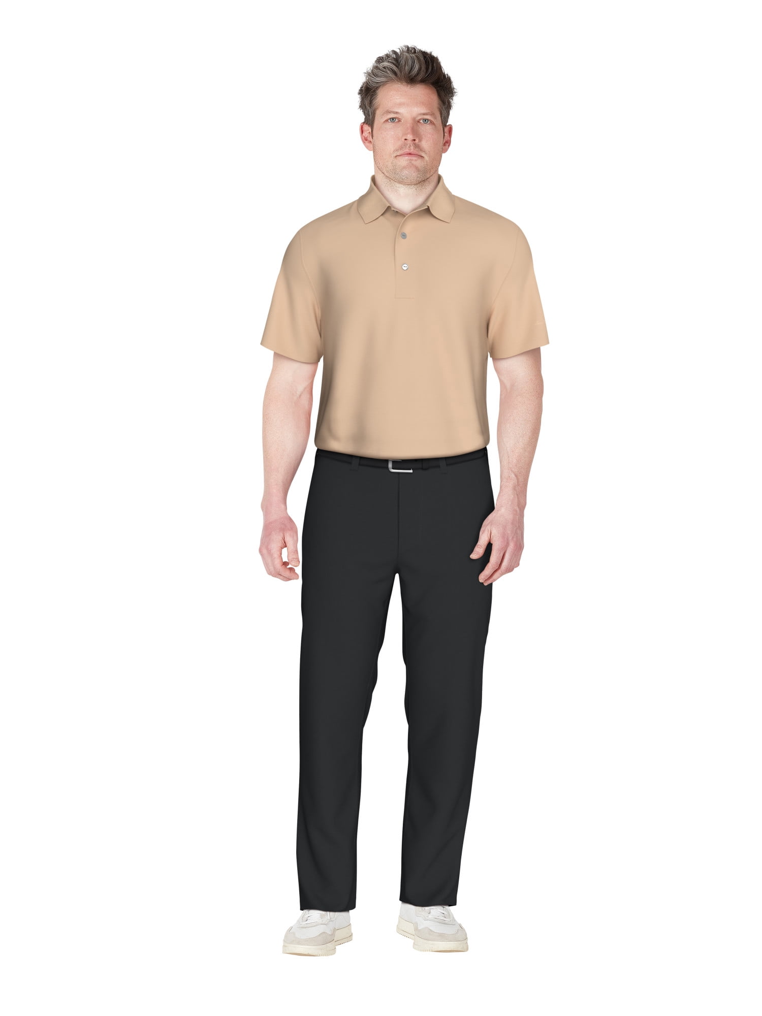 Ben Hogan Men's & Big Men's Performance Solid Polo Shirt with Short Sleeves, Sizes S-5XL
