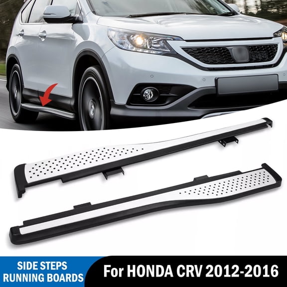 Running Board Compatible with 2012-2016 Honda CR-V, Aluminum Side Step Rail Nerf Bars, Silver