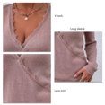 thumbnail image 4 of Suéter De Punto, Suéter Con Cuello En V Para Mujer, Ribete De Encaje Suave Para La Vida Diaria, 4 of 6