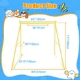 thumbnail image 6 of PRINIC A Frame Swing Stand Heavy Duty Sturdy Metal Frame Large Size with Ground Anchored All Weather Usage for Backyard, 71" Height Holds Up to 550lbs (Swing NOT Included), 6 of 10