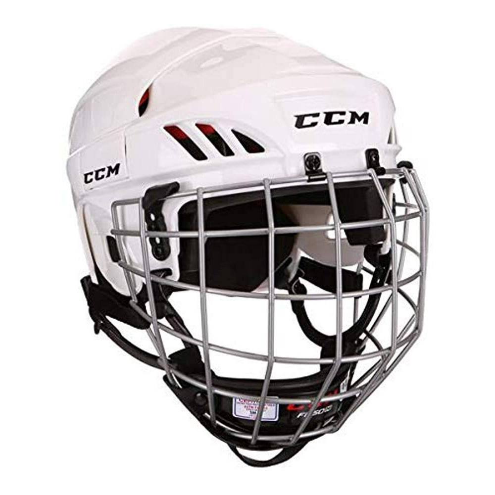 CCM HT50 Hockey Helmet with Cage (White)