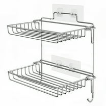 Versatile 2-Level Stainless Steel Folding Stand for Kitchen Storage Solutions