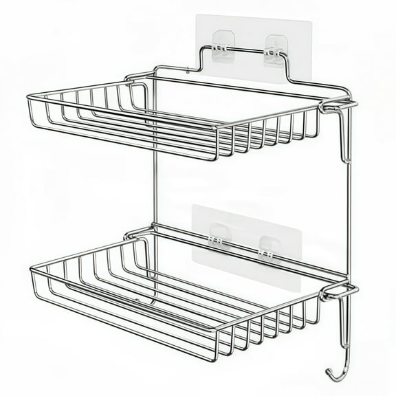 Versatile 2-Level Stainless Steel Folding Stand for Kitchen Storage Solutions