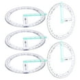 thumbnail image 3 of 5pcs Measure Protractor Circle Protractor Students Plastic Protractor Round Protractor Tool, 3 of 8