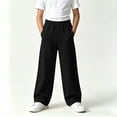 thumbnail image 5 of Nugftut Girls Sweatpants Elastic Waist Loose Wide Leg Pants with Pockets Sizes 5-6, 5 of 9
