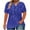 Dark Blue, variant on Nmnitkp Womens Tops Boasting Elegant Floral Prints Combined With Short Sleeve Tops in Versatile Hues Suitable for Casual Tops for Women’s Spring Wear,Womens Blouses