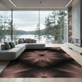 thumbnail image 2 of ODIKA 6'x9' Washable Area Rug Non-Slip, Easy Care, Pink Grey Symmetrical Radiating Polished Effect Artwork Contemporary for Family Room, Living Mater Bedroom, 2 of 7
