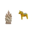 thumbnail image 1 of Estatua clásica católica cristiana de resina, figura y adorno sueco coleccionable, escultura de animal de caballo dalecarliano para mesa de oficina, c, 1 of 8