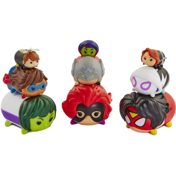 Jakks Pacific Exclusive Tsum Tsum 9pk Marvel Female Power Pack Figures