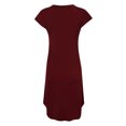 thumbnail image 4 of Missky Robe Décontractée à Manches Courtes Col en V pour Femmes avec Ourlet Irrégulier Couleur:Noir Taille:m, 4 of 8