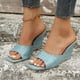 thumbnail image 2 of Amzcrzy Zapatos de mujer,Zapatos de mujer,Zapatillas de mujer, Sandalias de tacón bajo para mujer, estilo casual, estilo retro, con punta abierta. Sandalias Mujer Zapatillas De Casa, 2 of 6