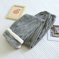 thumbnail image 2 of DHFJKG Women's Fuzzy Pajamas Pants Sleepwear Winter Warm Loose Fit Thermal Long Pyjama Bottoms With Pockets For Home Versatile Trousers, 2 of 3