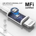thumbnail image 3 of Cable para iPhone para auto FUPYWP USB-A a Lightning de 0,9 m, blanco, 3 of 8