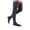 Navy, variant on mediven comfort 20-30 mmHg Thigh High w/Lace Silicone Top Band Closed Toe Compression Stockings, Natural, III-Standard