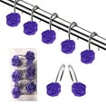 thumbnail image 2 of Dusknt Resin Rose Shower Curtain Hook (Add Che240805511 Attribute) Purple, Hooks,, 2 of 9