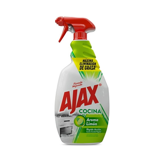 Limpiador Líquido Cocina Ajax Máxima Eliminación de Grasa Aroma Limón 600 ml