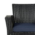 thumbnail image 6 of Wynston 4-Piece Outdoor Patio Conversation Set with Cushions Black/Navy Blue, 6 of 11