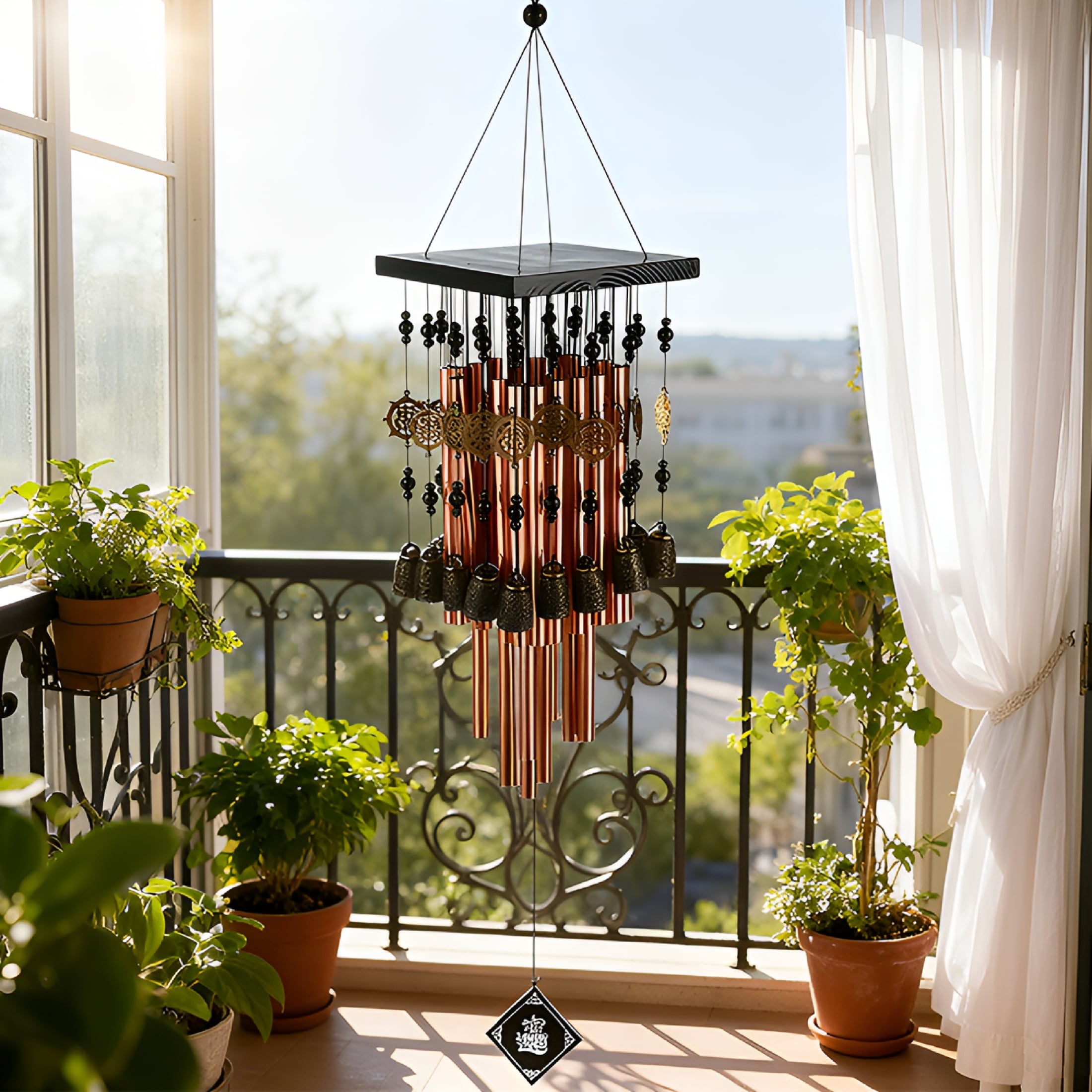 Hibibud Wind Chimes, Elegant Wind Chimes for Outside, Unique Wind Chime for Home Décor, Thoughtful Sympathy Wind Chimes for Remembrance