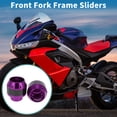 thumbnail image 2 of Deslizadores de marco de motocicleta Unique Bargains Protección contra caídas Rueda Protector de choque Scooter Moped Aleación de aluminio Púrpura 2 Pcs, 2 of 6