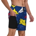 thumbnail image 2 of Balery Cartoon Shark Bañador para hombre, shorts de playa de secado rápido con entrepierna y forro de compresión-Large, 2 of 6