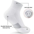 thumbnail image 4 of 5-Pairs Ankle Socks Womens Athletic Thick Cushioned Running Hiking Low Cut Women's Pilates elite, 4 of 6