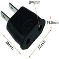 thumbnail image 4 of GJX Socket Plug Adapter Europe EU Euro to US Travel Charger AC Power Converter 2PCS (Black), 4 of 4