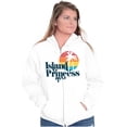thumbnail image 3 of Puerto Rican Boricua Princess Latina Womens Plus Size Graphic Zipper Hoodie Brisco Brands 4X, 3 of 5