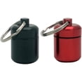 thumbnail image 1 of 2pcs Pill Boxes Portable Small Mini Metal Pill Box Waterproof Sealed Storage Waterproof Portable Medicine Drug Holder Container Keyring for Travel Outdoor First Aid, 1 of 6
