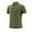Army Green, variant on Men's Workout Shirts, Short Sleeve Athletic Top with Lapel, Stretch Nylon Spandex Fabric for Gym Training and Casual Wear