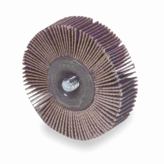 Norton Abrasives Flap Wheel,AO,2-1/2x1x1/4-20 Shank,120G 63642502656