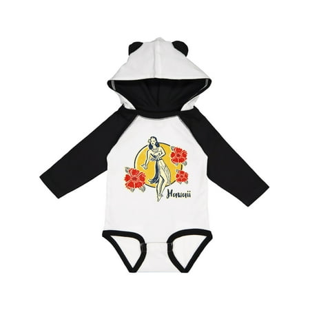 

Inktastic Retro Hula Girl Gift Baby Girl Long Sleeve Bodysuit